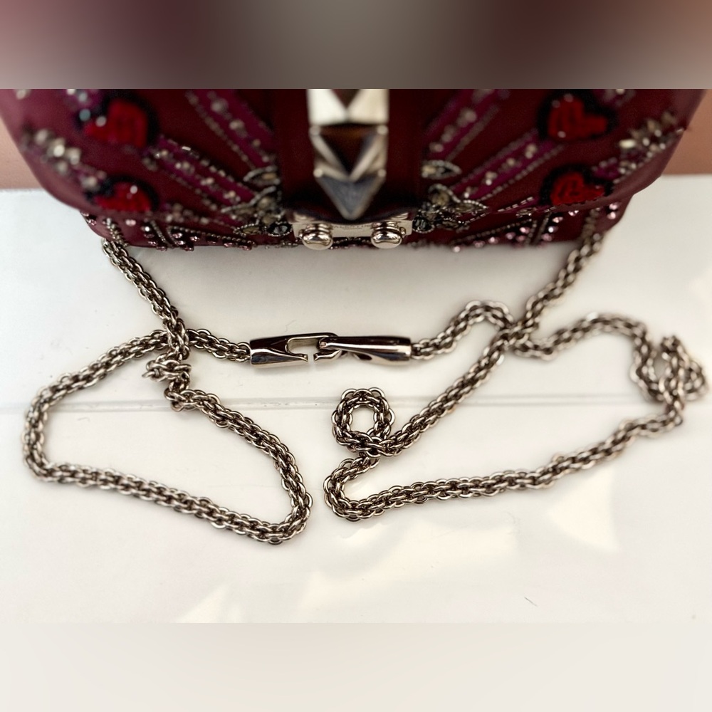 Valentino Garavani Heart Beaded Glam Lock Bag - Picture 5 of 15